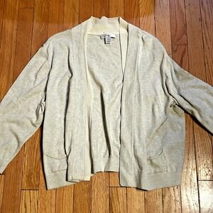 CJ Banks Tan Open Front Cardigan Size 1x Plus Size